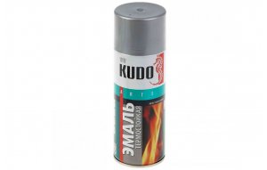 Эмаль спрей термстойкий KUDO 5001 серебристый 520 мл