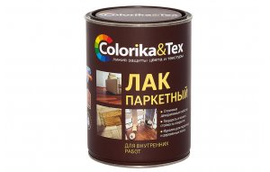 Лак паркетный алкидно-уретановый "Colorika&Tex" глянцевый 0,8л