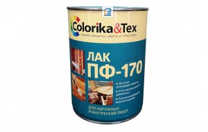Лак ПФ-170 глянцевый "Colorika&Tex" 0,8л