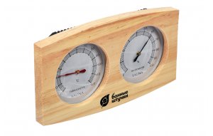 Термометр с гигрометром Банная станция 24,5х13,5х3см для бани и сауны