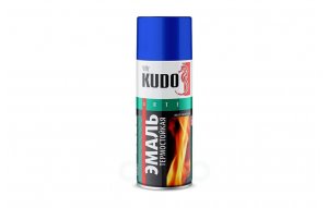 Эмаль спрей термстойкий KUDO 5004 синий 520 мл