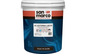Esterna Liscio bianco 1л Высокоукрывистая гладкая матовая фасадная краска высокой прочности 