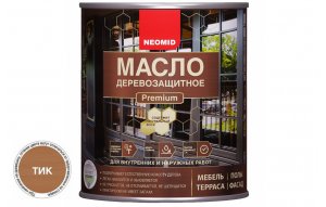 Масло деревозащитное NEOMID Premium Тик 0,75л